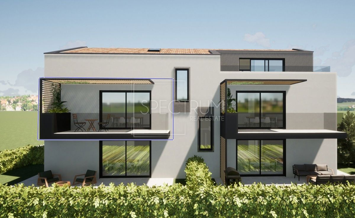 Poreč area, new building, apartment on the 1st floor