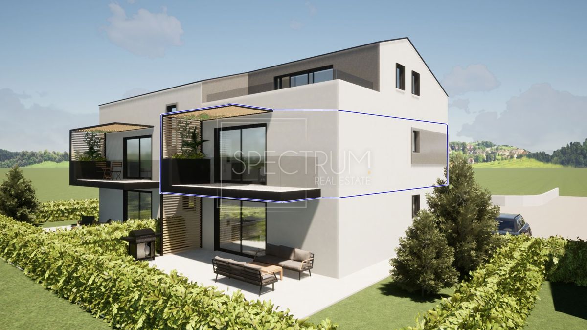 Poreč area, modern apartment on the 1st floor