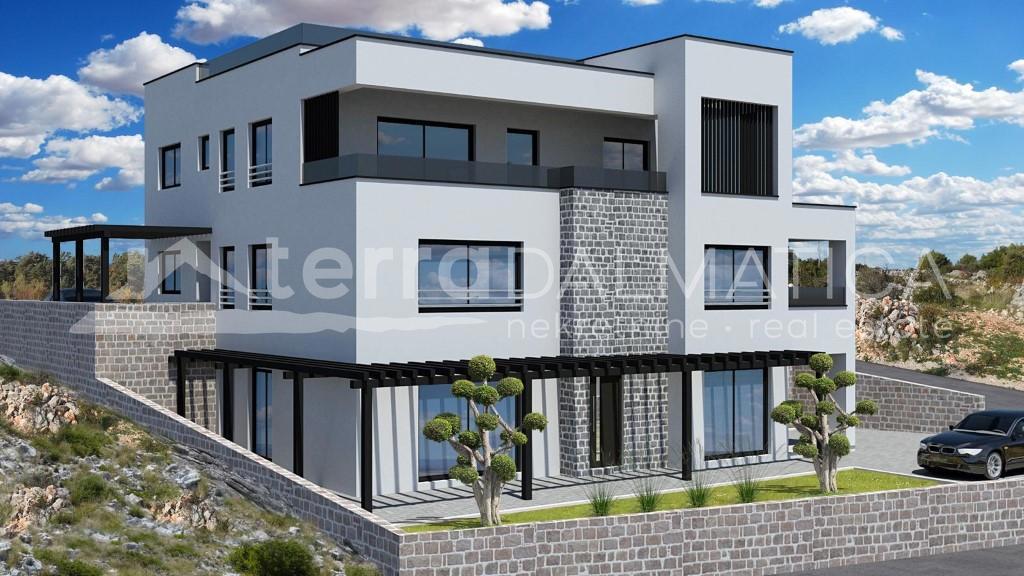 Dvosobni apartman s natkrivenom terasom u Vodicama