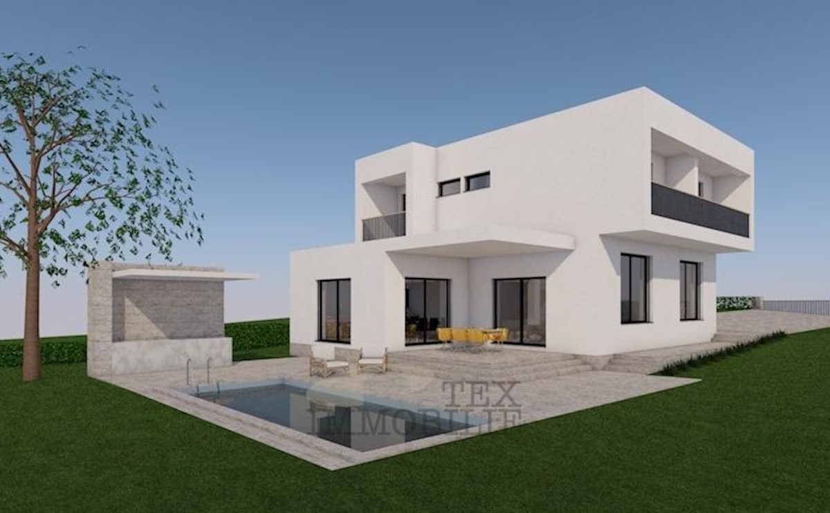 Poreč area, house with swimming pool under construction
