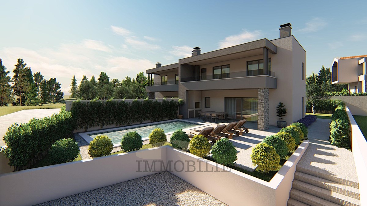 Poreč area, semi-detached house under construction near the sea