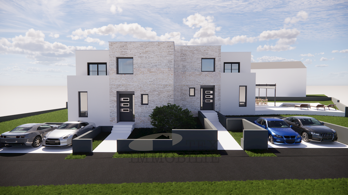 Semi-detached house under construction near Poreč
