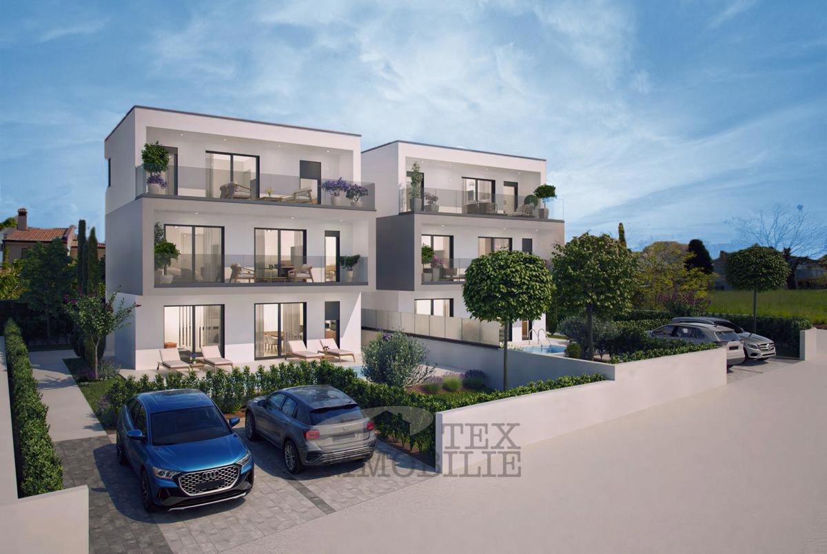 Poreč, semi-detached house with swimming pool 8 km from the sea