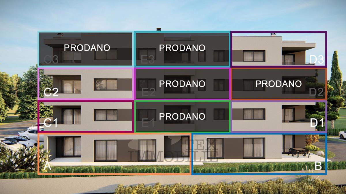 Tar - new apartments under construction - apartment C - 65.71m2