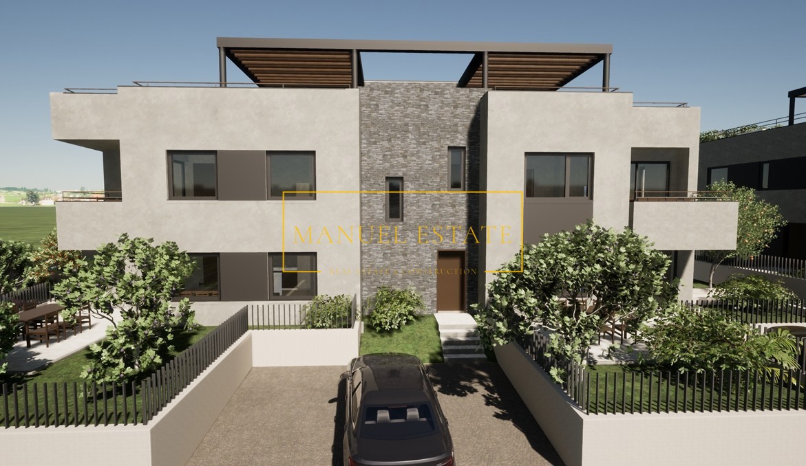 MODERN APARTMENT OF 106.57 M² WITH THREE BEDROOMS, PRIVATE GARDEN, AND TERRACE IN POREČ, ISTRIA!