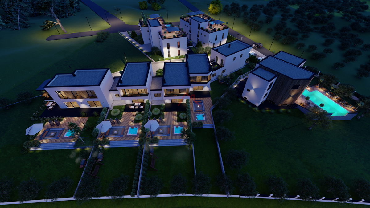 POREČ - house in a new building with a garden of 881m2